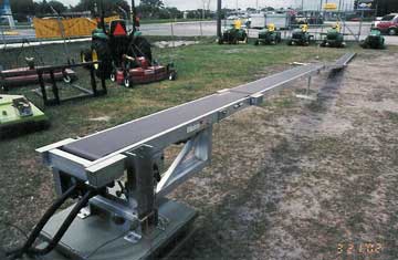 Equipment rental company rents portable conveyors